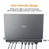 Acer 13-in-1 Type-C Minidock laidinis USB 3.2 Gen 1 juodas