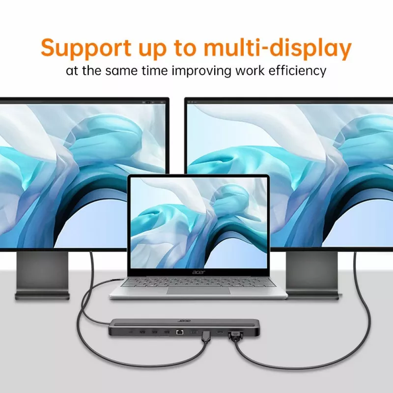 Acer 13-in-1 Type-C Minidock laidinis USB 3.2 Gen 1 juodas