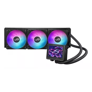 ASUS ROG Ryujin III 360 ARGB Extreme skysčio aušintuvas 360 mm, 3x12 cm ventiliatoriai, LCD ekranas, juodas