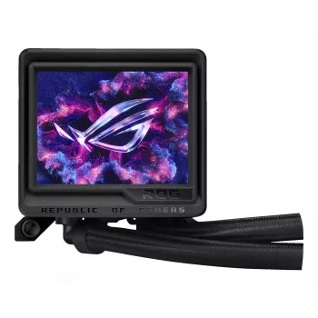 ASUS ROG Ryujin III 360 ARGB Extreme skysčio aušintuvas 360 mm, 3x12 cm ventiliatoriai, LCD ekranas, juodas