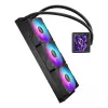 ASUS ROG Ryujin III 360 ARGB Extreme skysčio aušintuvas 360 mm, 3x12 cm ventiliatoriai, LCD ekranas, juodas