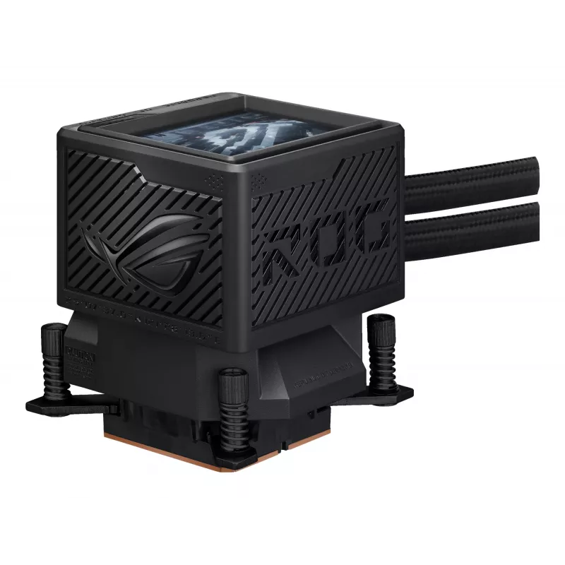 ASUS ROG Ryujin III 360 ARGB Extreme skysčio aušintuvas 360 mm, 3x12 cm ventiliatoriai, LCD ekranas, juodas