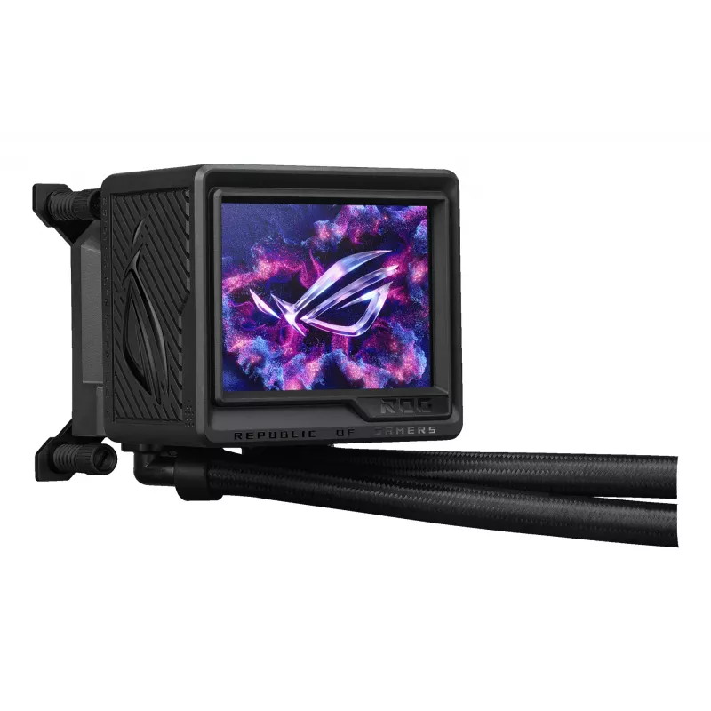 ASUS ROG Ryujin III 360 ARGB Extreme skysčio aušintuvas 360 mm, 3x12 cm ventiliatoriai, LCD ekranas, juodas