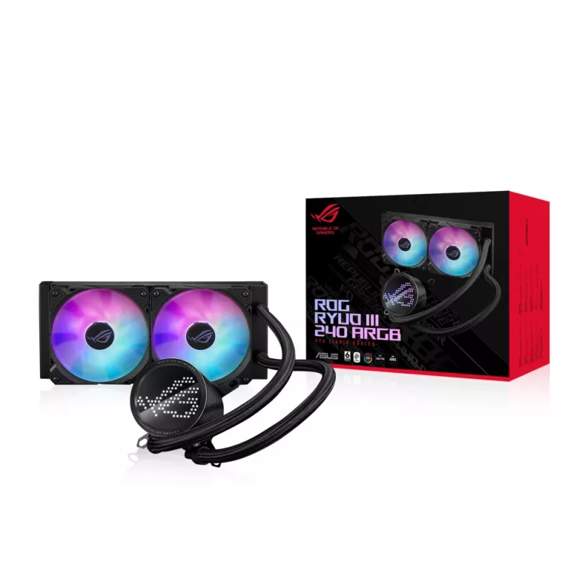 ASUS ROG Ryuo III 240 ARGB skysčio aušinimo komplektas 12 cm juodas