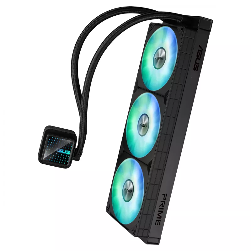 ASUS Prime LC 360 ARGB vandens aušintuvas 360 mm, 3x 120 mm ARGB ventiliatoriai, juodas