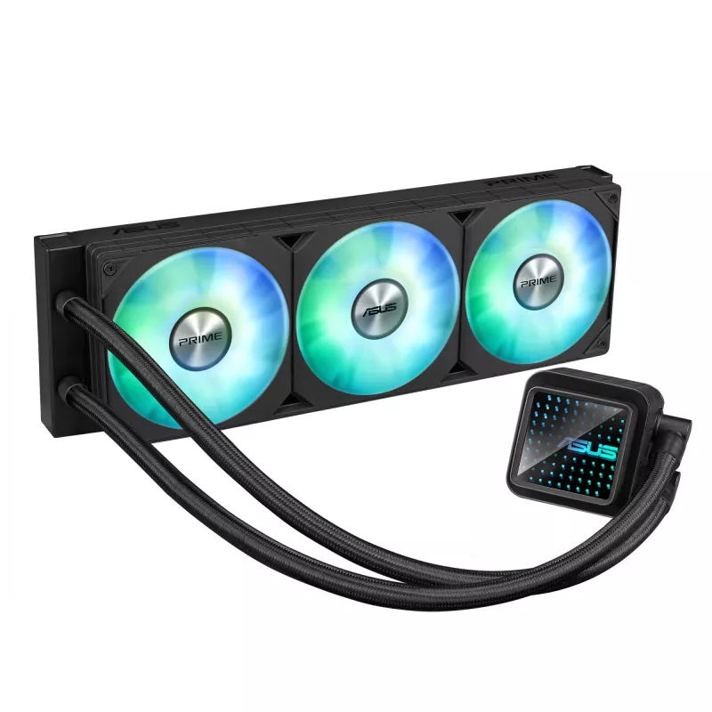 ASUS Prime LC 360 ARGB vandens aušintuvas 360 mm, 3x 120 mm ARGB ventiliatoriai, juodas