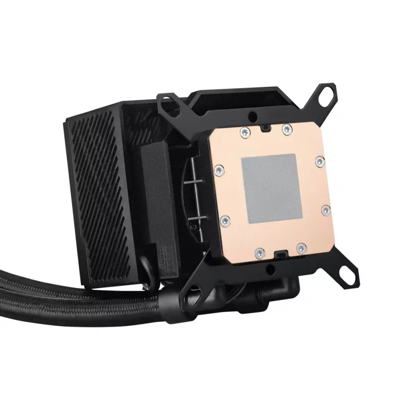 ASUS ROG Ryujin III 240 ARGB skystas aušinimo komplektas procesoriui 240 mm, 2x120 mm ARGB ventiliatoriai, 3,5 col. LCD ekranas, juoda
