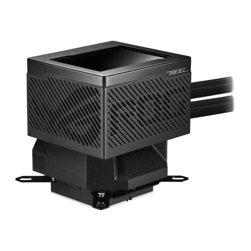 ASUS ROG Ryujin III 240 ARGB skystas aušinimo komplektas procesoriui 240 mm, 2x120 mm ARGB ventiliatoriai, 3,5 col. LCD ekranas, juoda