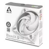 ARCTIC BioniX P140 (Pilka/Balta) – slėgiui optimizuotas 140 mm žaidimų ventiliatorius su PWM PST