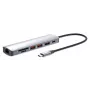Manhattan USB-C Dock/Hub su kortelių skaitytuvu, 5 prievadai: Ethernet, HDMI, USB-A (x2) ir USB-C, su Power Delivery (PD) 100W