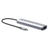 Manhattan USB-C Dock/Hub su kortelių skaitytuvu, 5 prievadai: Ethernet, HDMI, USB-A (x2) ir USB-C, su Power Delivery (PD) 100W