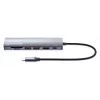Manhattan USB-C Dock/Hub su kortelių skaitytuvu, 5 prievadai: Ethernet, HDMI, USB-A (x2) ir USB-C, su Power Delivery (PD) 100W