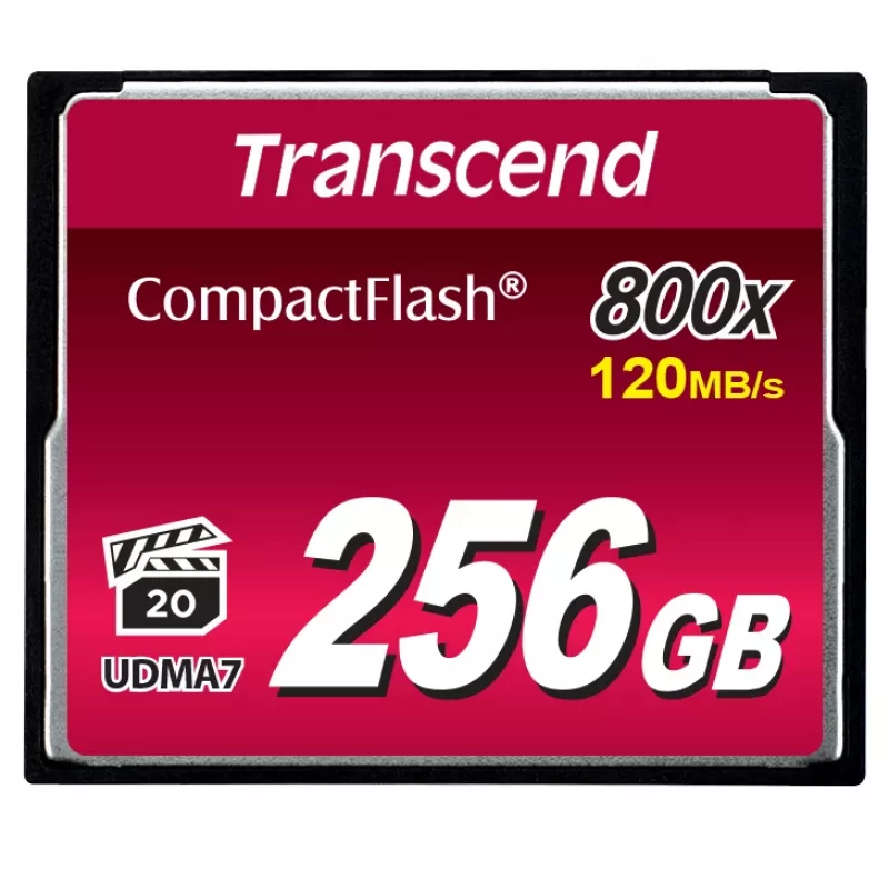 TRANSCEND CompactFlash 800 256GB 800x atminties kortelė