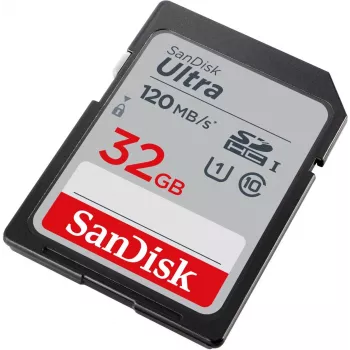 WESTERN DIGITAL SanDisk Ultra 32GB SDHC atminties kortelė, 10 klasė, UHS-I, 120MB/s, 3 vnt. pakuotė (SDSDUN4-032G-GN6IM)