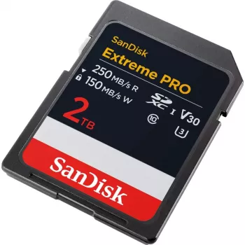 WESTERN DIGITAL Extreme PRO 2TB SDXC atminties kortelė 250MB/s 140MB/s UHS-I