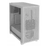 CORSAIR 3000D AIRFLOW baltas vidutinis bokštinis kompiuterio korpusas