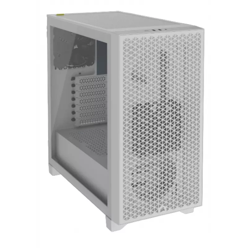 CORSAIR 3000D AIRFLOW baltas vidutinis bokštinis kompiuterio korpusas