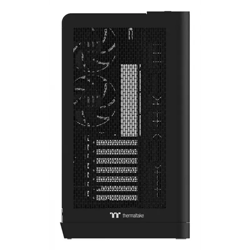 PC korpusas Thermaltake View 390 Air Midi Tower — juodas, palaiko PS2 maitinimo bloką, 3,5 colio HDD, 2,5 colio SSD, iki 200 mm priekinių ventiliatorių