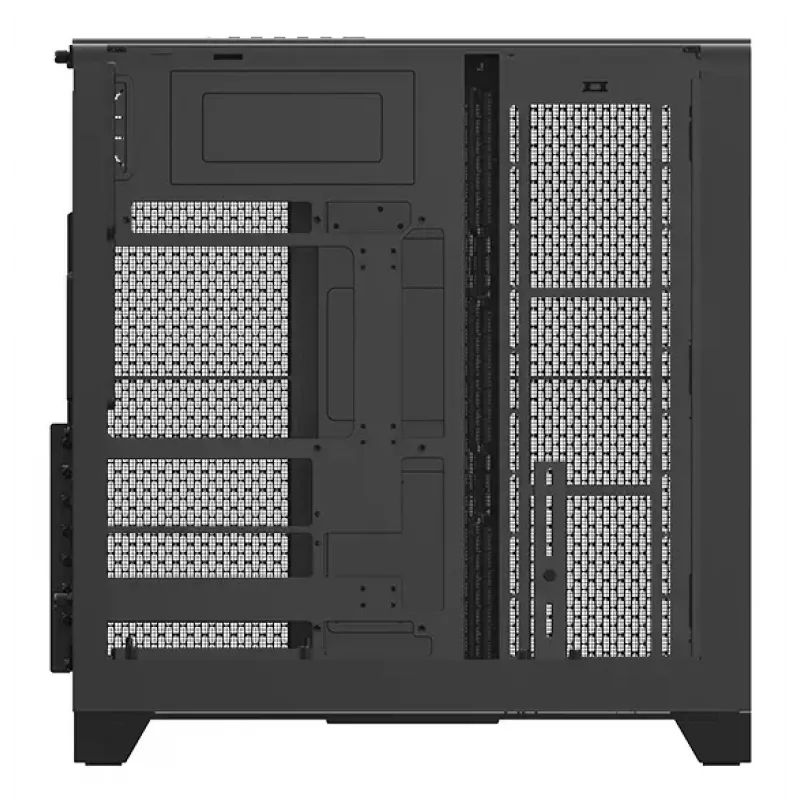 PC korpusas Thermaltake View 390 Air Midi Tower — juodas, palaiko PS2 maitinimo bloką, 3,5 colio HDD, 2,5 colio SSD, iki 200 mm priekinių ventiliatorių