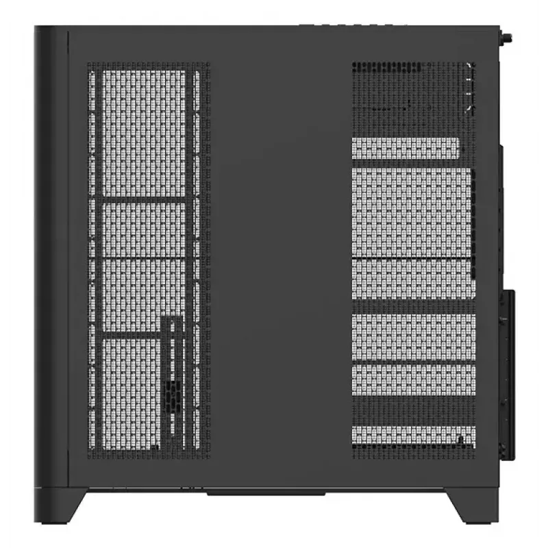 PC korpusas Thermaltake View 390 Air Midi Tower — juodas, palaiko PS2 maitinimo bloką, 3,5 colio HDD, 2,5 colio SSD, iki 200 mm priekinių ventiliatorių