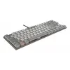 Mechaninė klaviatūra Tenkeyless Cherry KC 500 MX LP TKL — QWERTZ vokiškas išdėstymas, USB, 88 klavišai, pilka