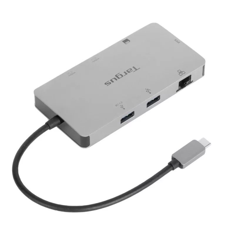 Targus DOCK423EU USB-C dokas su dviem HDMI 4K ir 100W įkrovimu, sidabrinis