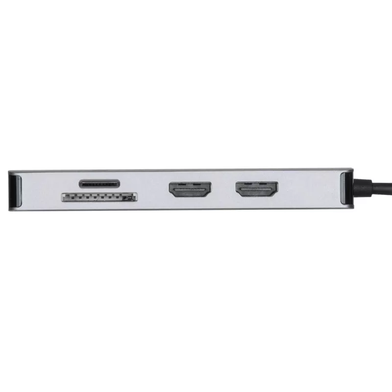 Targus DOCK423EU USB-C dokas su dviem HDMI 4K ir 100W įkrovimu, sidabrinis
