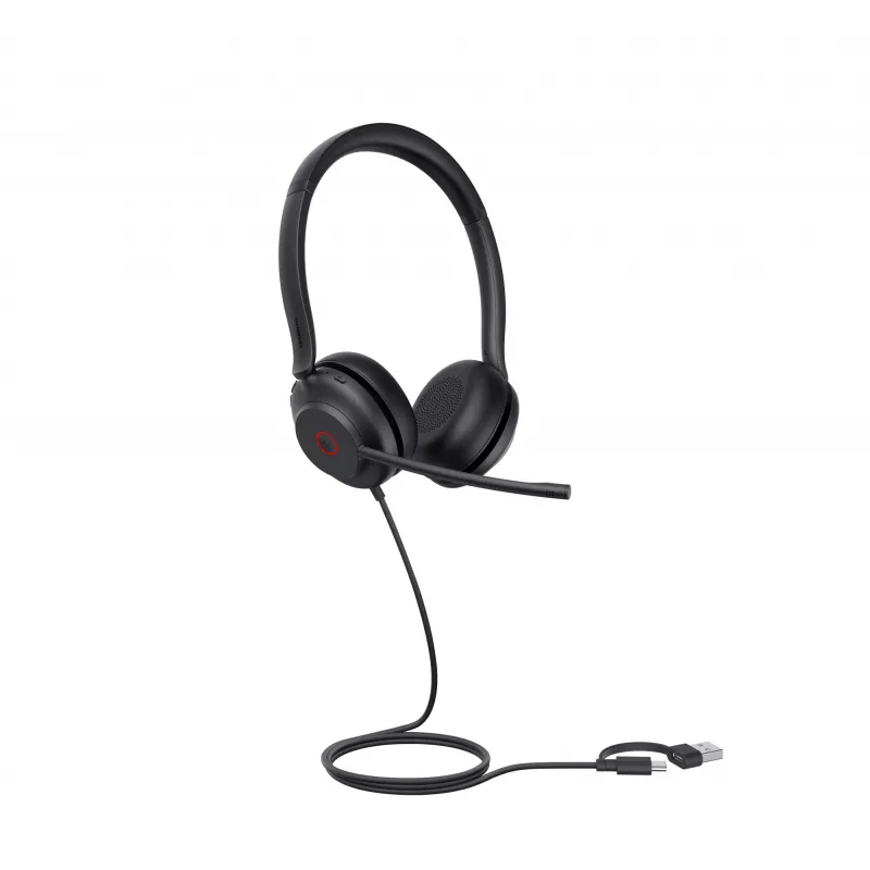 Yealink UH35 Dual UC USB-C/A ausinės, laidinės, 20–20000 Hz, skambučiai/muzika, 139,5 g, juodos