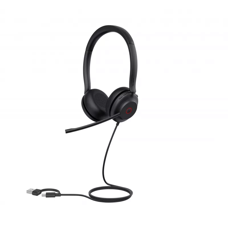 Yealink UH35 Dual UC USB-C/A ausinės, laidinės, 20–20000 Hz, skambučiai/muzika, 139,5 g, juodos
