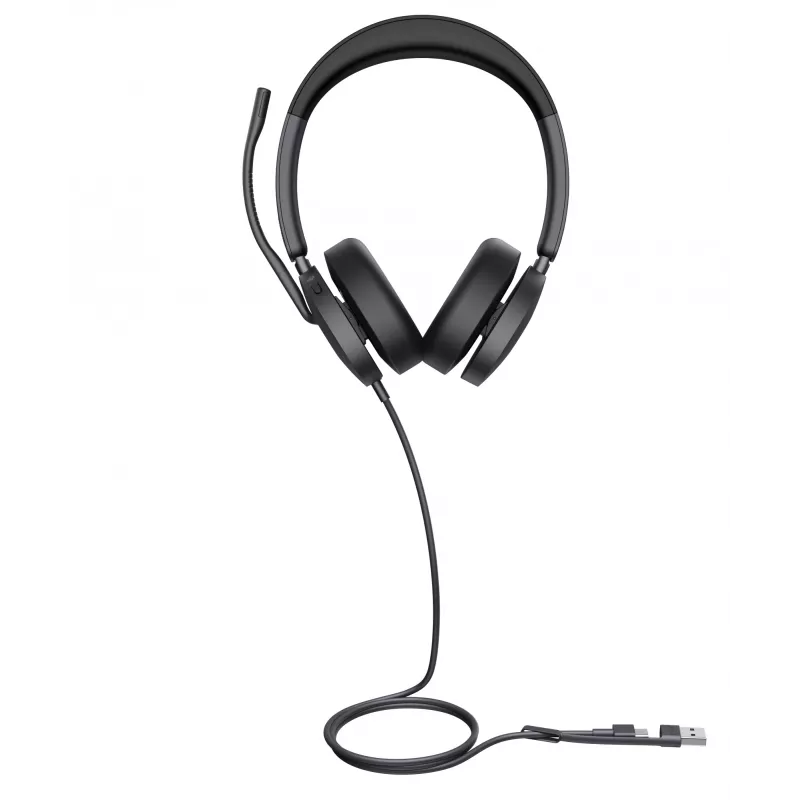 Yealink UH48 Dual Teams USB-C/A ausinės, laidinės, skambučiai/muzika, 20 - 20000 Hz, 169 g, juodos
