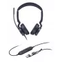 Yealink UH46 Dual UC USB-C/A ausinės, laidinės, 20–20000 Hz, biurui/skambučių centrui, 166 g, juodos