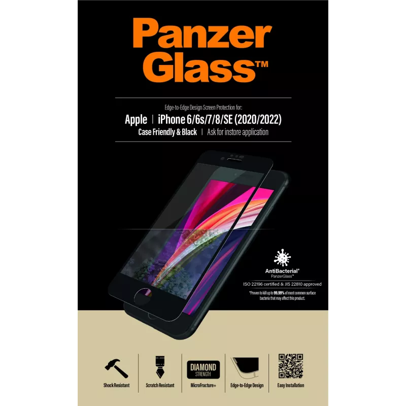 PanzerGlass® ekrano apsauga iPhone 8 | 7 | 6s | 6 | SE (2020/2022) | nuo krašto iki krašto