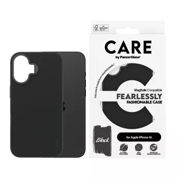 PanzerGlass CARE™ by ® Dėklas Black su MagSafe, iPhone 16, Juodas