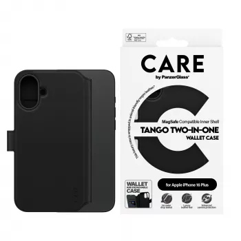 PanzerGlass CARE™ by ® Tango 2-in-1 Dėklas su Pinigine ir MagSafe iPhone 16 Plus