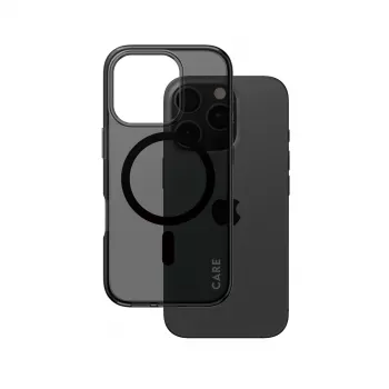 Dėklas Cover PanzerGlass CARE by Flagship Case Urban Combat Smokey su Black MagSafe iPhone '24 6,3 colio Pro