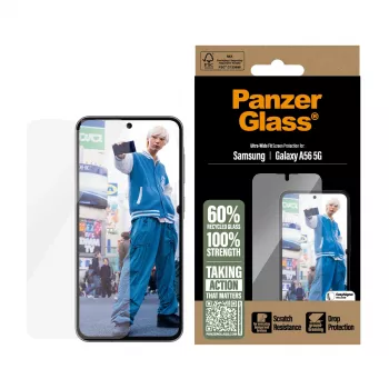 PanzerGlass® ekrano apsauga Samsung Galaxy A56 5G | Ultra-Wide Fit su EasyAligner