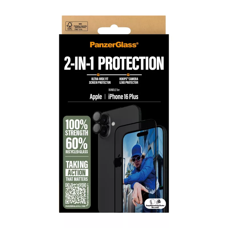 PanzerGlass 2-in-1 rinkinys iPhone '24 6,7 colio B2863+1283