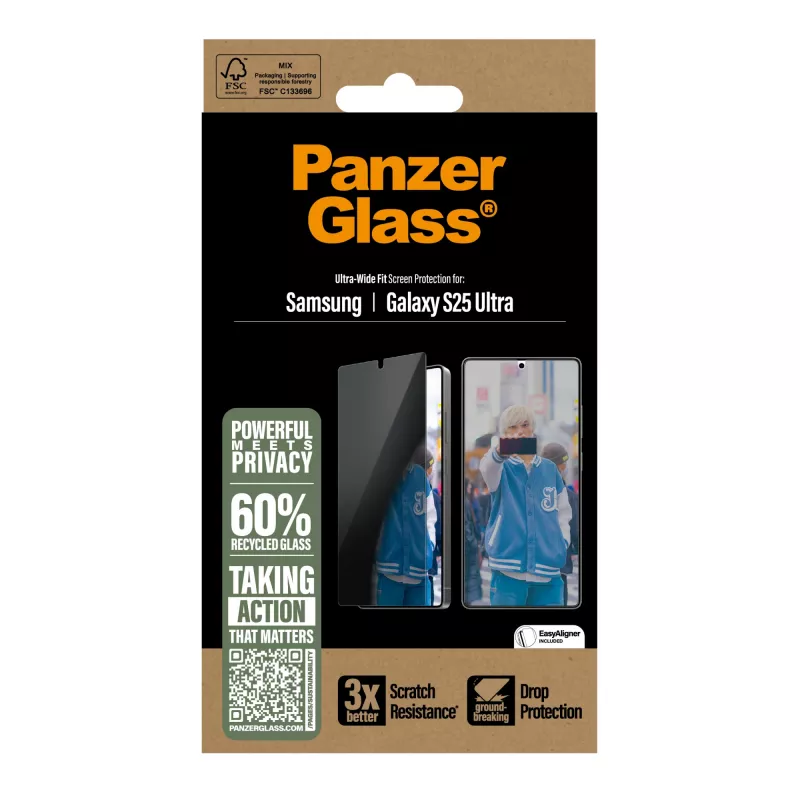 PanzerGlass® Privatumo apsauginis stiklas Samsung Galaxy S25 Ultra | itwork.lt