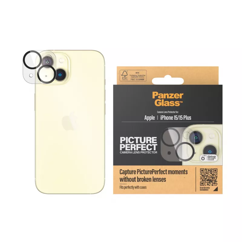 PanzerGlass® PicturePerfect fotoaparato objektyvo apsauga iPhone 15 | 15 Plus