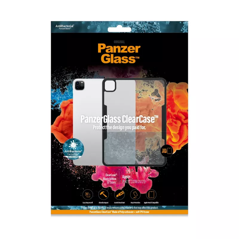 PanzerGlass® ClearCase™ iPad Pro 11″ (2018, 2020-2022) – Juodas apsauginis dėklas