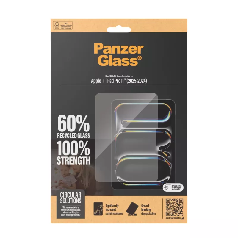 PanzerGlass® Ekrano apsauga iPad Pro 11'' (2024-2025) | Ultra-Wide Fit