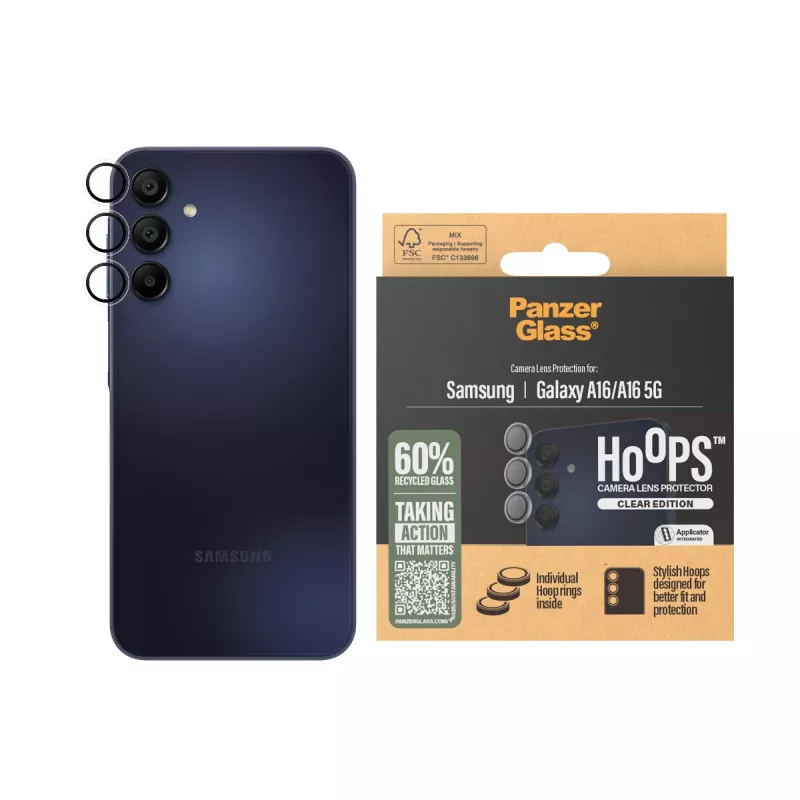 PanzerGlass ® Hoops® kameros objektyvo apsauga skaidri Samsung Galaxy A16 | A16 5G