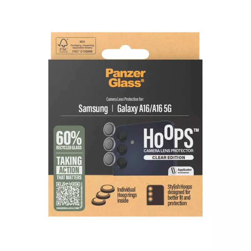 PanzerGlass ® Hoops® kameros objektyvo apsauga skaidri Samsung Galaxy A16 | A16 5G