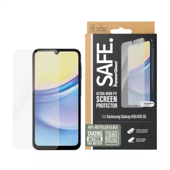 PanzerGlass SAFE. by ® Ekrano apsauginis stiklas Samsung Galaxy A16 | A16 5G | Ultra-Wide Fit