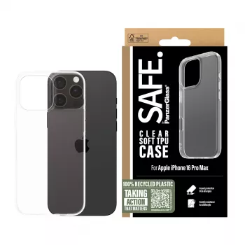 PanzerGlass SAFE. by ® TPU dėklas permatomas iPhone 16 Pro Max
