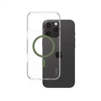 PanzerGlass CARE™ by ® Urban Combat Case Skaidrus su Žalia MagSafe iPhone 16 Pro Max