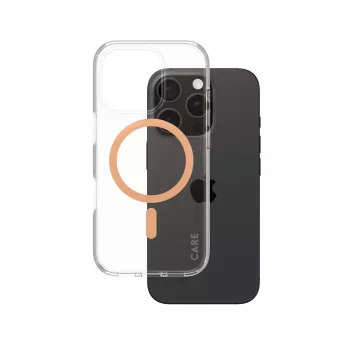 PanzerGlass CARE™ by ® Urban Combat dėklas skaidrus su persikiniu MagSafe iPhone 16 Pro
