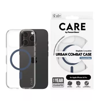Dėklas PanzerGlass CARE by Flagship Case Urban Combat Blue MagSafe iPhone 16 Pro