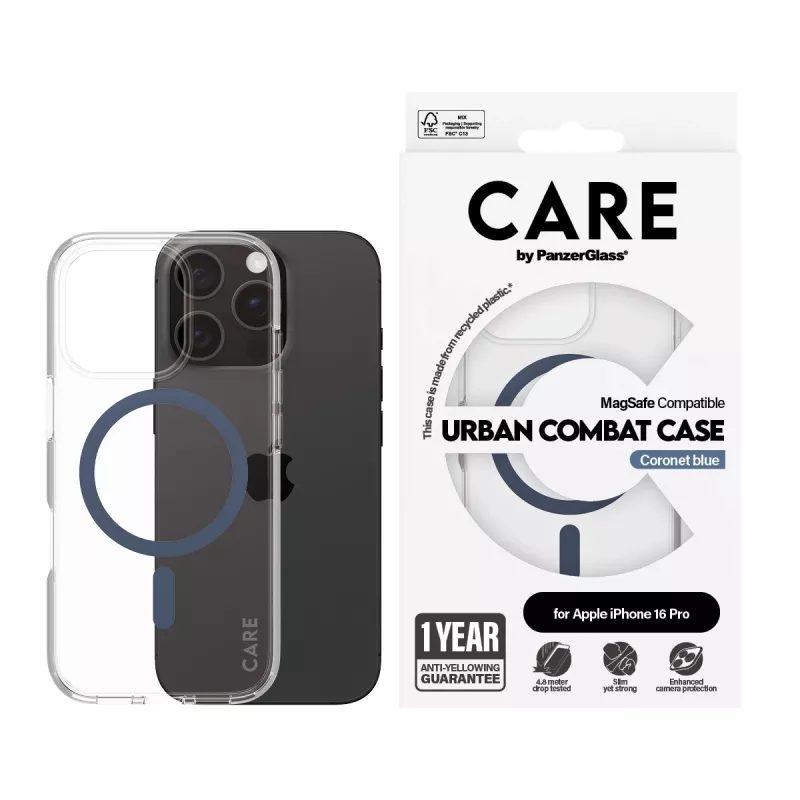 Dėklas PanzerGlass CARE by Flagship Case Urban Combat Blue MagSafe iPhone 16 Pro