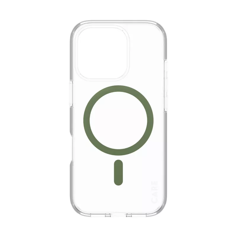PanzerGlass CARE™ by ® Urban Combat Dėklas Skaidrus su Žaliu MagSafe iPhone 16 Pro